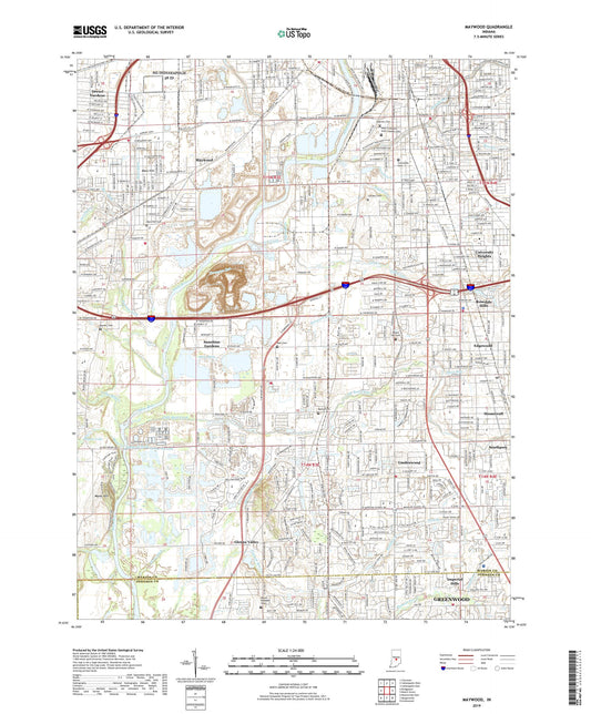 Maywood Indiana US Topo Map Image