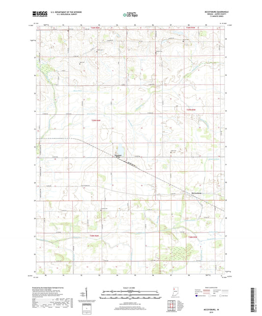McCoysburg Indiana US Topo Map Image