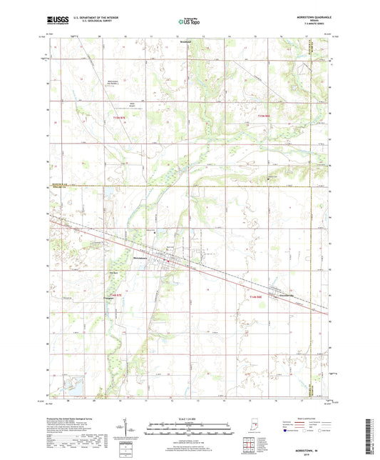 Morristown Indiana US Topo Map Image