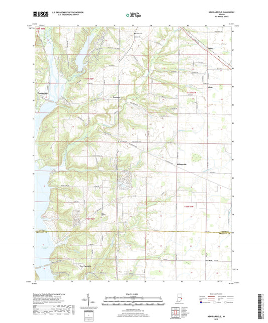 New Fairfield Indiana US Topo Map Image