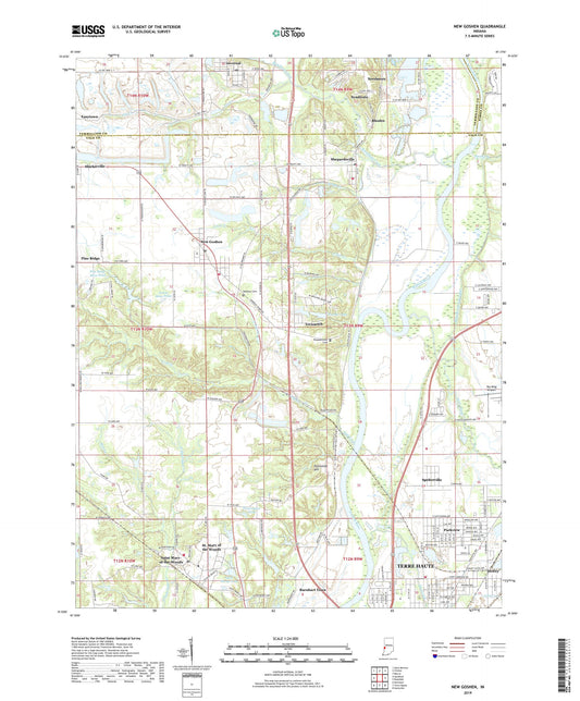 New Goshen Indiana US Topo Map Image