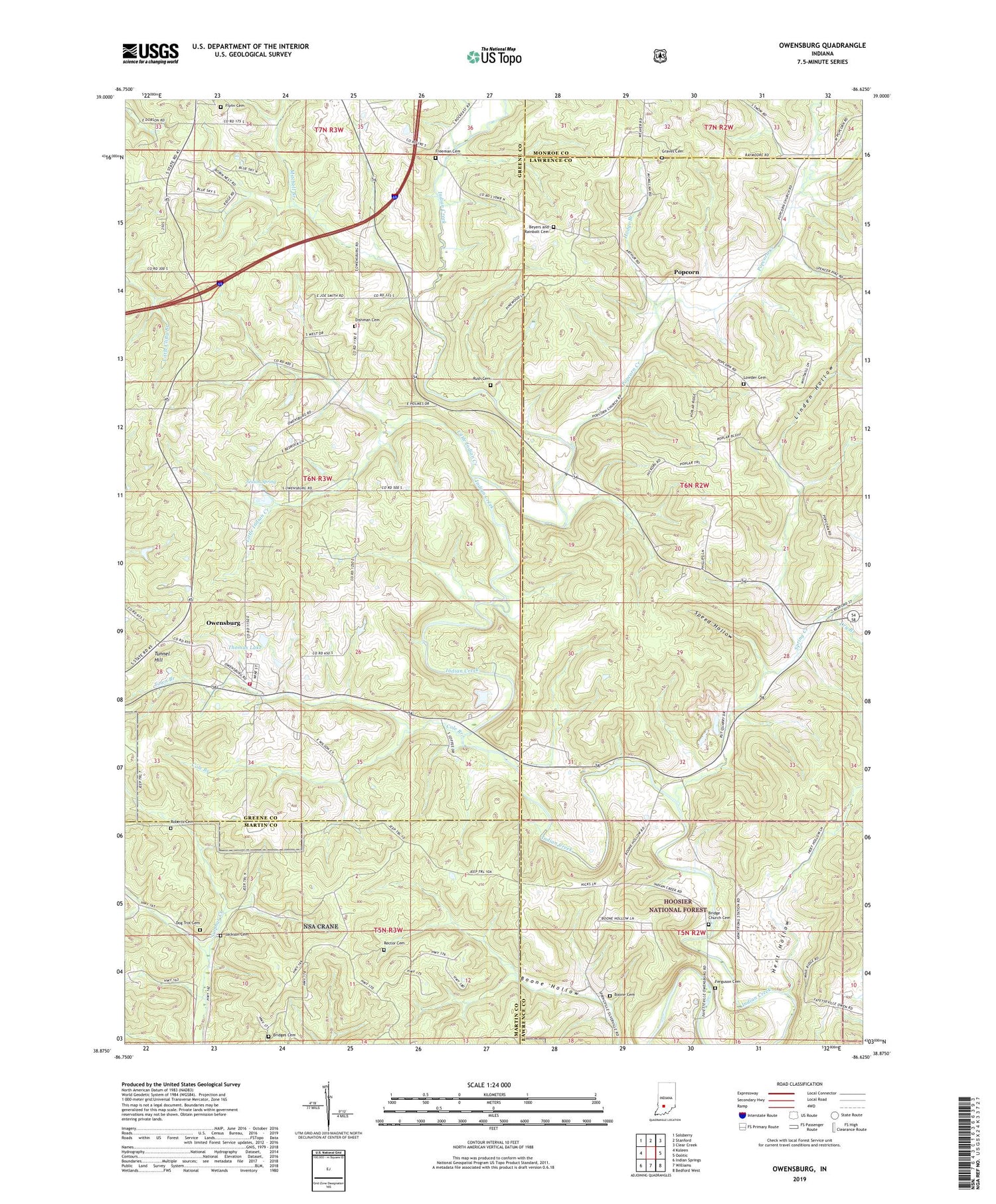 Owensburg Indiana US Topo Map Image