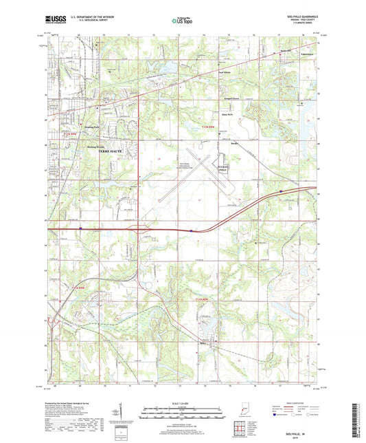 Seelyville Indiana US Topo Map Image