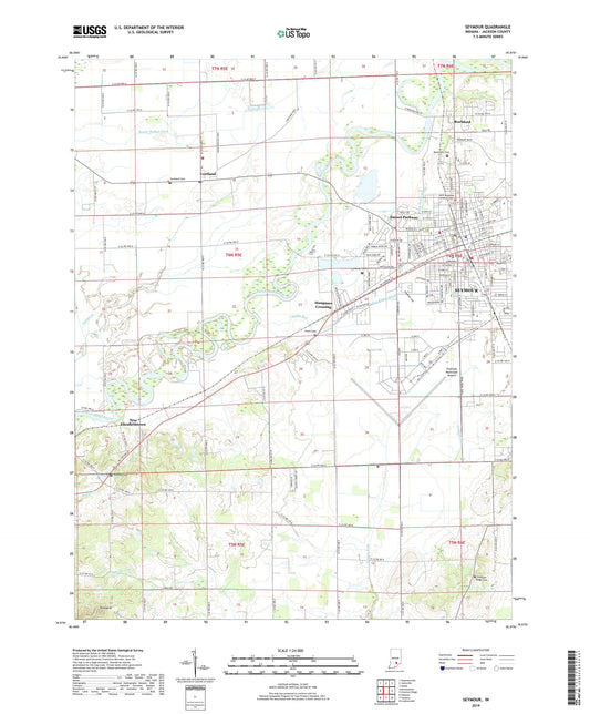 Seymour Indiana US Topo Map Image