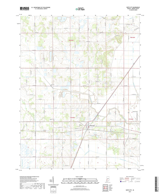 Switz City Indiana US Topo Map Image