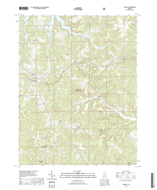 Taswell Indiana US Topo Map Image