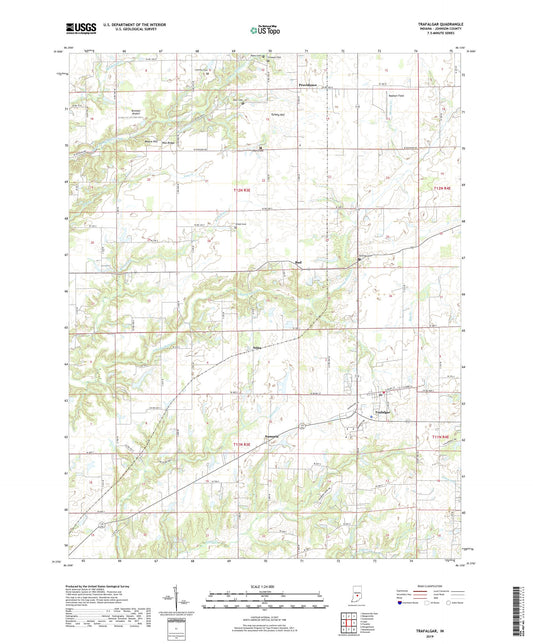 Trafalgar Indiana US Topo Map Image