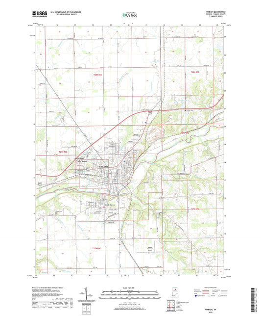 Wabash Indiana US Topo Map Image