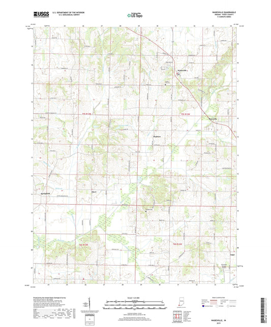 Wadesville Indiana US Topo Map Image