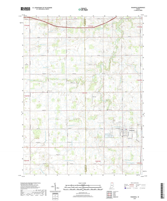 Wakarusa Indiana US Topo Map Image