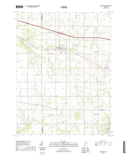 Waynetown Indiana US Topo Map Image