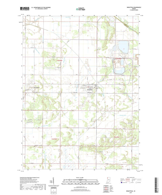 Wheatfield Indiana US Topo Map Image