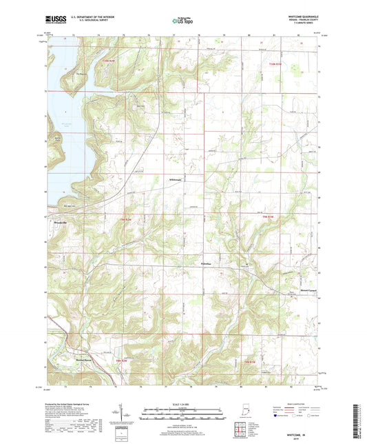 Whitcomb Indiana US Topo Map Image