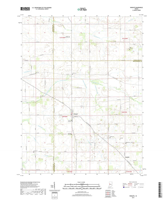 Wingate Indiana US Topo Map Image