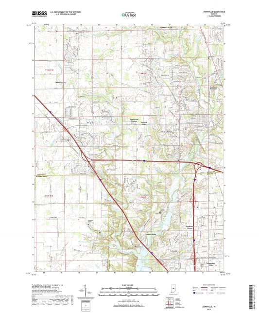 Zionsville Indiana US Topo Map Image