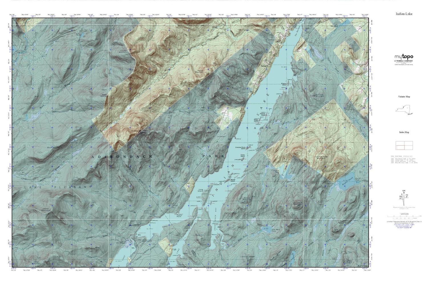 Indian Lake MyTopo Explorer Series Map Image