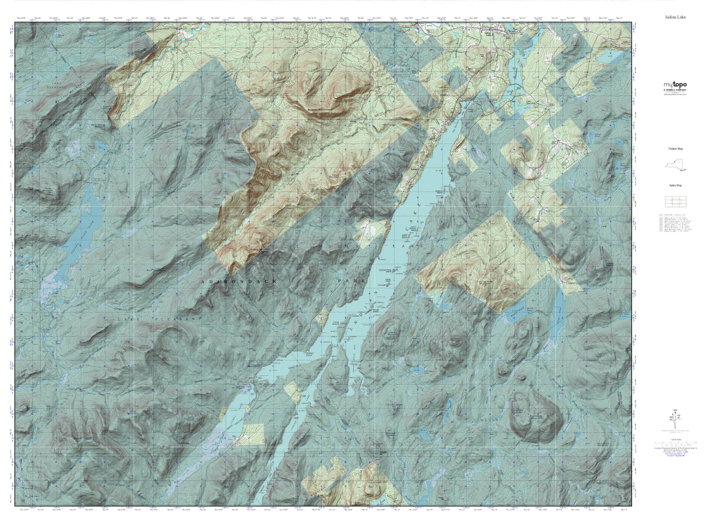 Indian Lake MyTopo Explorer Series Map Image