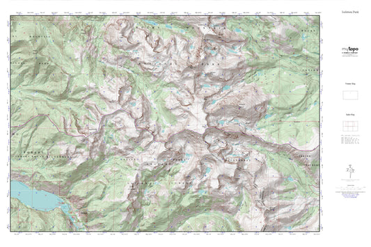 Isolation Peak MyTopo Explorer Series Map Image