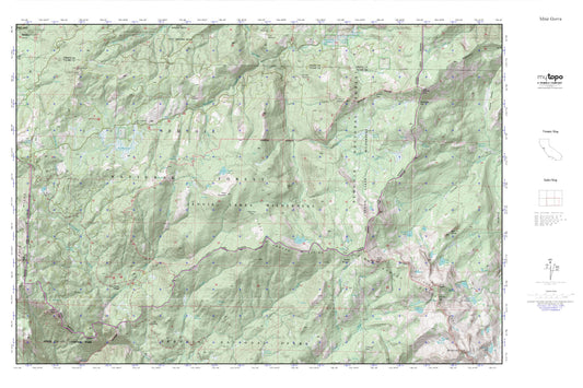 Jennie Lakes Wilderness MyTopo Explorer Series Map Image