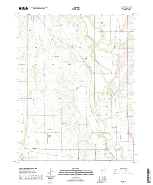 Akron Kansas US Topo Map Image