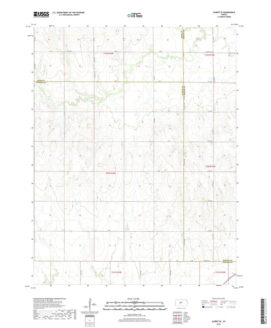 Albert SE Kansas US Topo Map Image