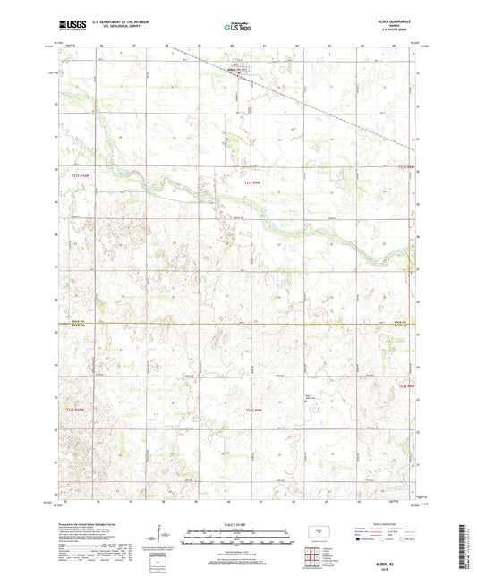 Alden Kansas US Topo Map Image