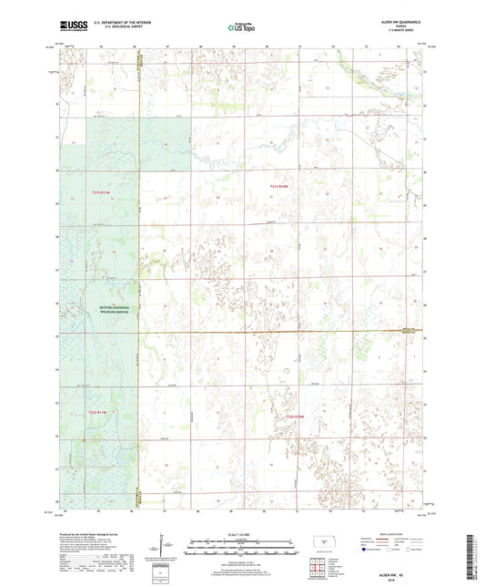 Alden NW Kansas US Topo Map Image