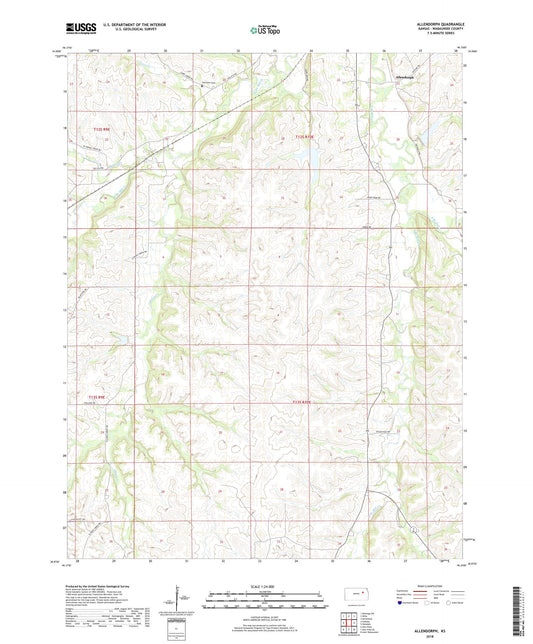 Allendorph Kansas US Topo Map Image