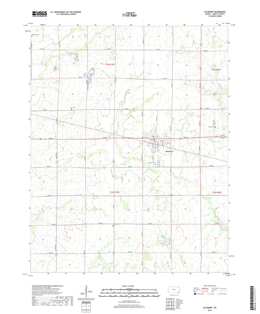 Altamont Kansas US Topo Map Image