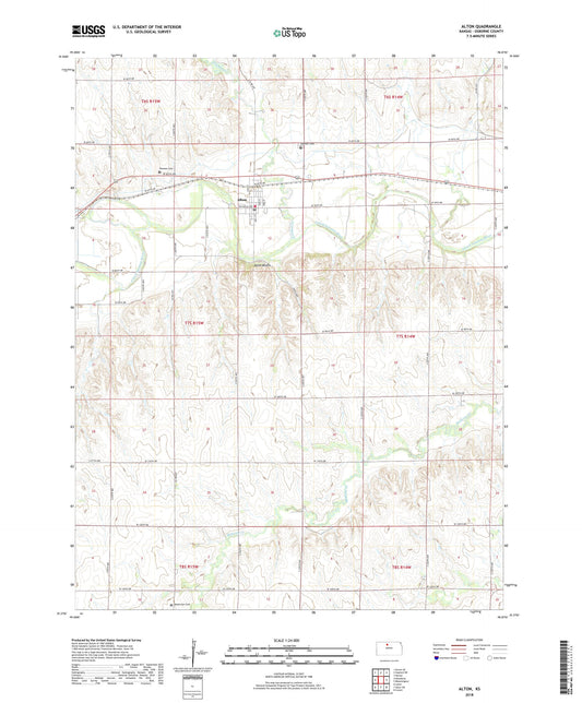 Alton Kansas US Topo Map Image