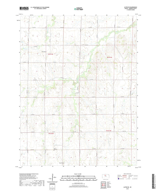Alton SW Kansas US Topo Map Image