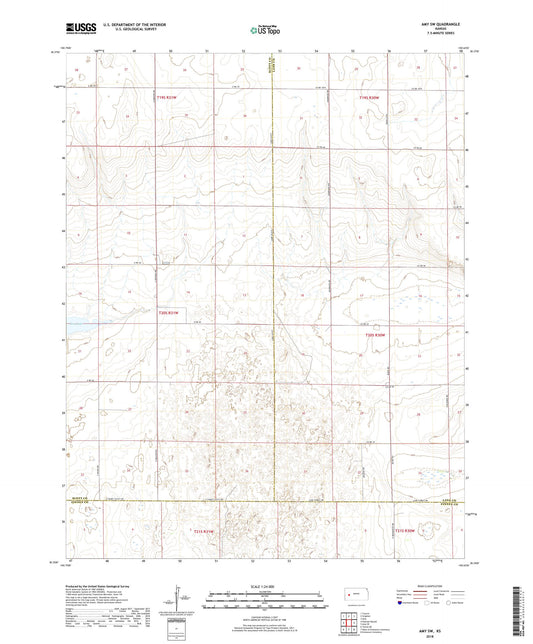 Amy SW Kansas US Topo Map Image