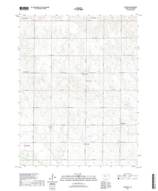 Antonino Kansas US Topo Map Image