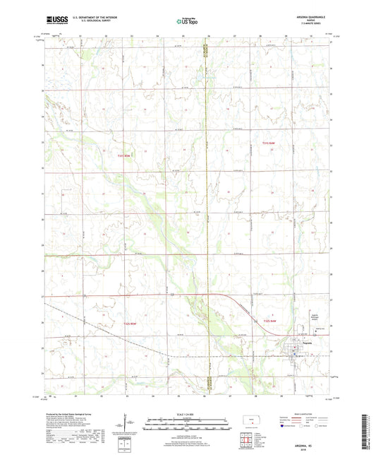 Argonia Kansas US Topo Map Image
