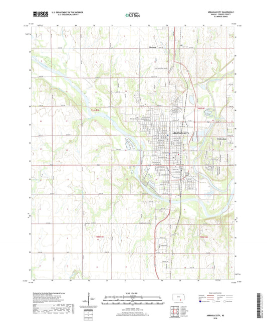 Arkansas City Kansas US Topo Map Image