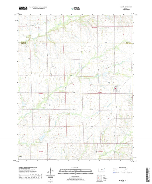 Atlanta Kansas US Topo Map Image