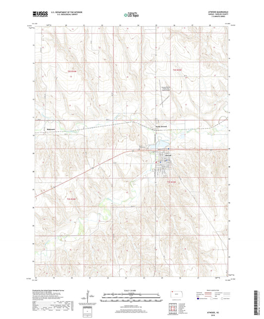 Atwood Kansas US Topo Map Image