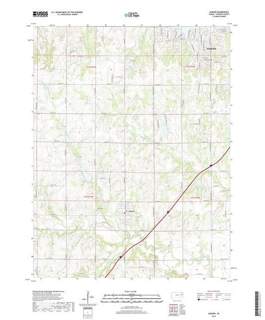 Auburn Kansas US Topo Map Image
