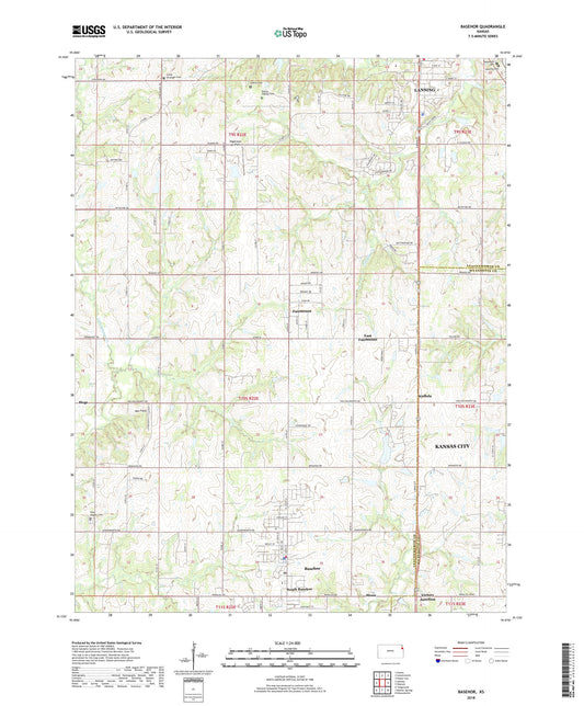 Basehor Kansas US Topo Map Image