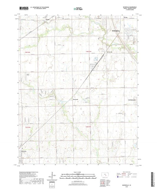 Bayneville Kansas US Topo Map Image