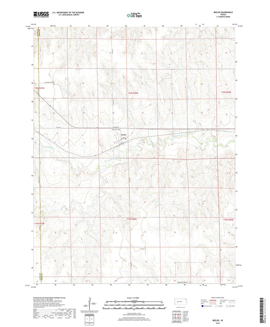 Beeler Kansas US Topo Map Image