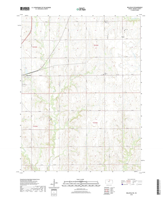 Belleville SE Kansas US Topo Map Image