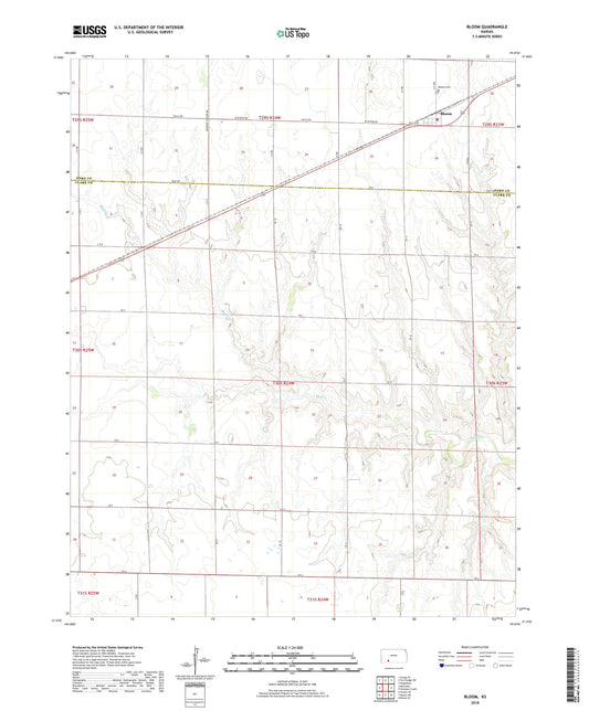 Bloom Kansas US Topo Map Image