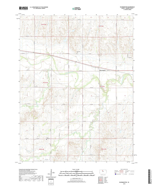 Bloomington Kansas US Topo Map Image