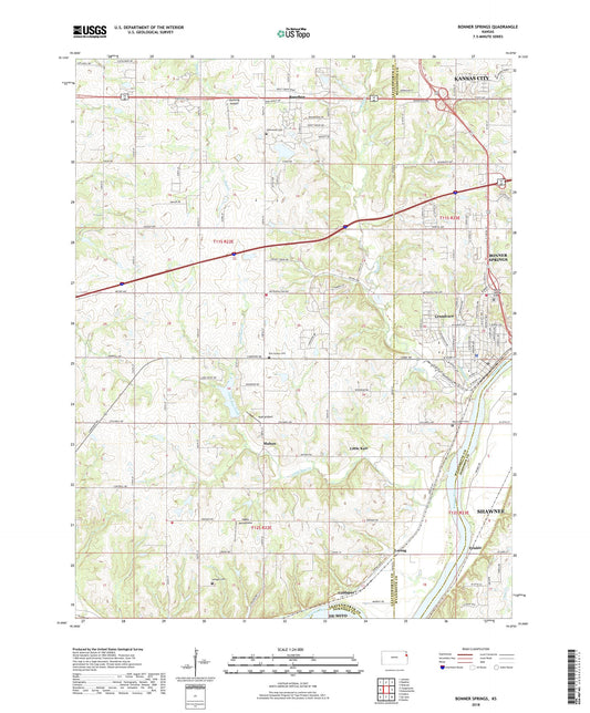 Bonner Springs Kansas US Topo Map Image