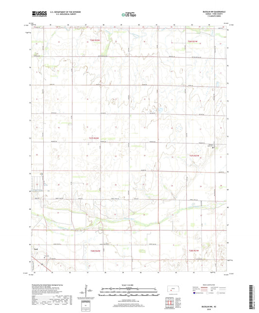 Bucklin NW Kansas US Topo Map Image