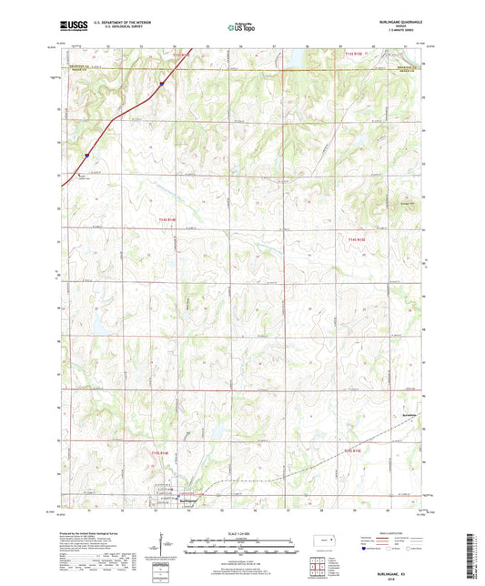 Burlingame Kansas US Topo Map Image