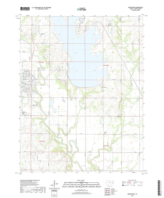 Burlington Kansas US Topo Map Image