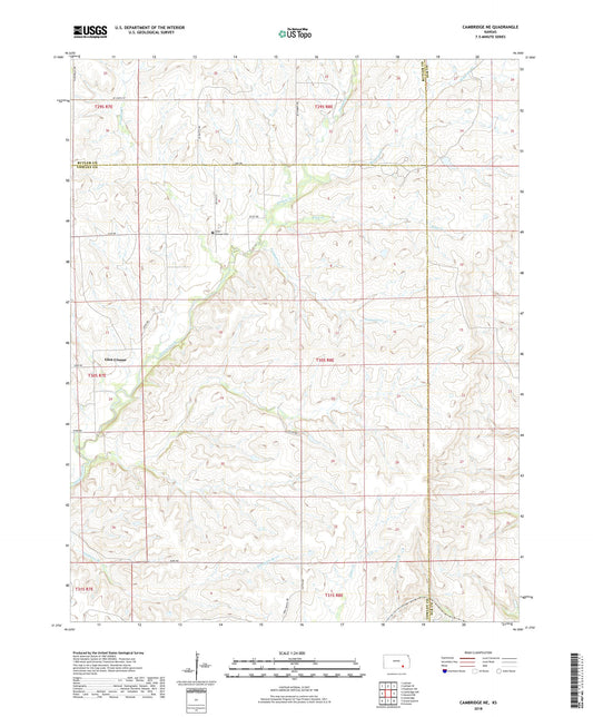 Cambridge NE Kansas US Topo Map Image