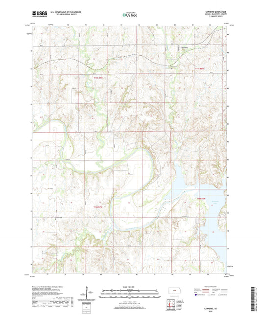 Carneiro Kansas US Topo Map Image